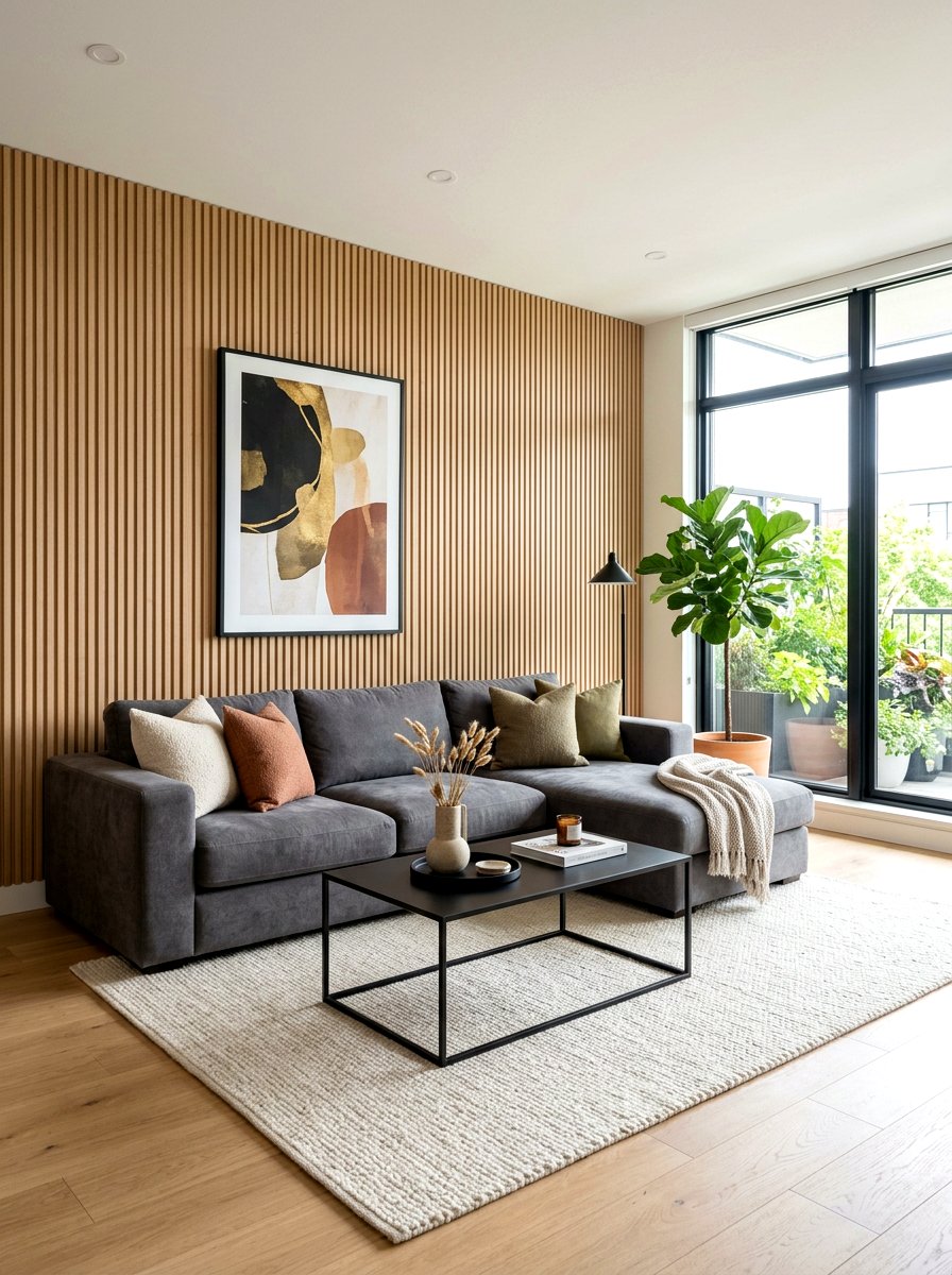 Living Room Fluted Wall - 30 fluted wood wall ideas