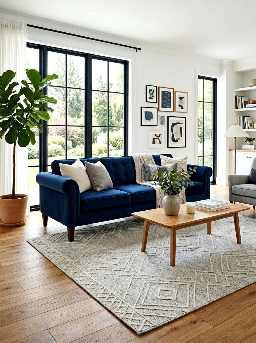 Living Room Front Legs On Rug - 30 area rug placement ideas