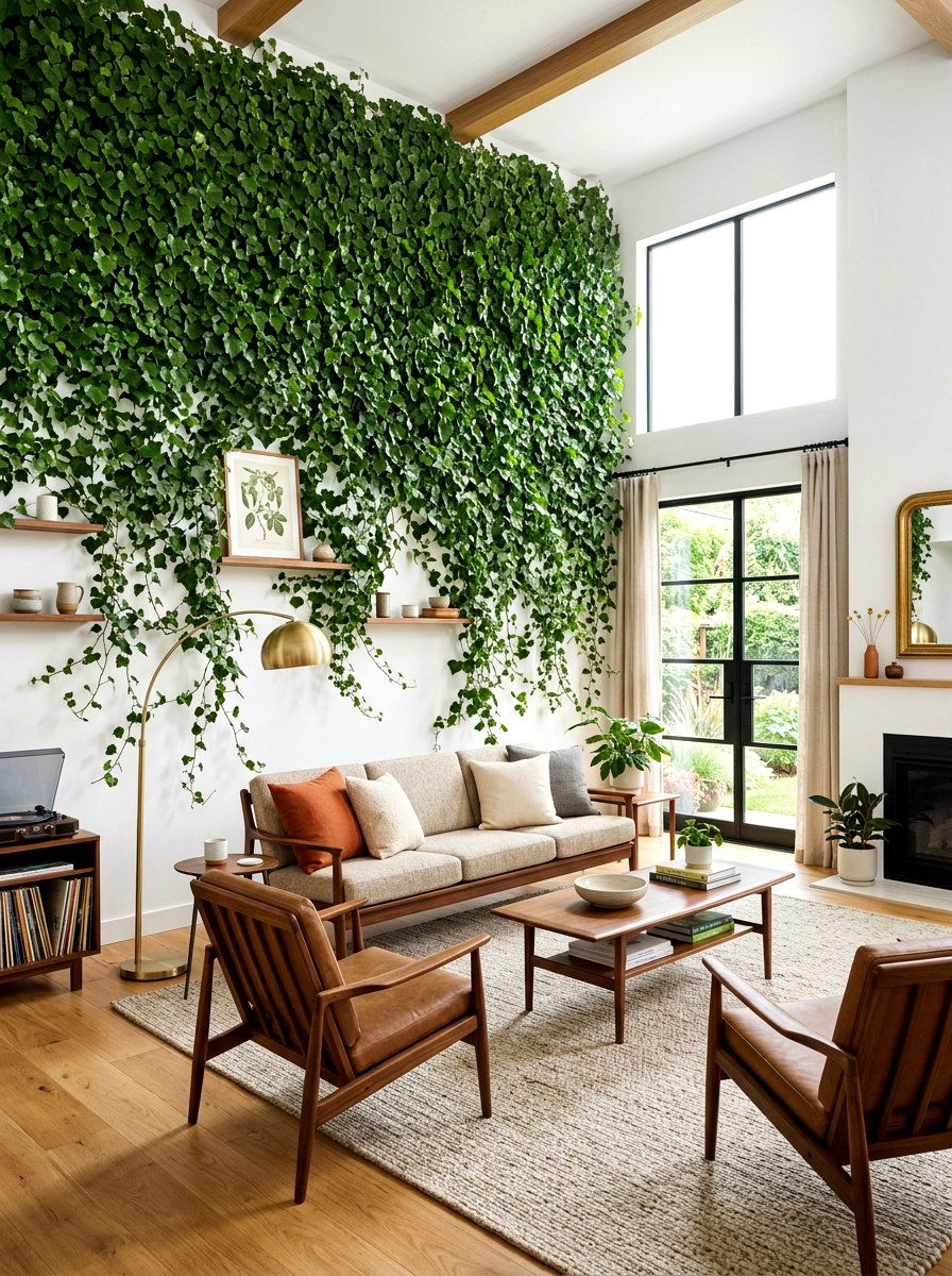Living Room Ivy Wall - 30 living wall ideas