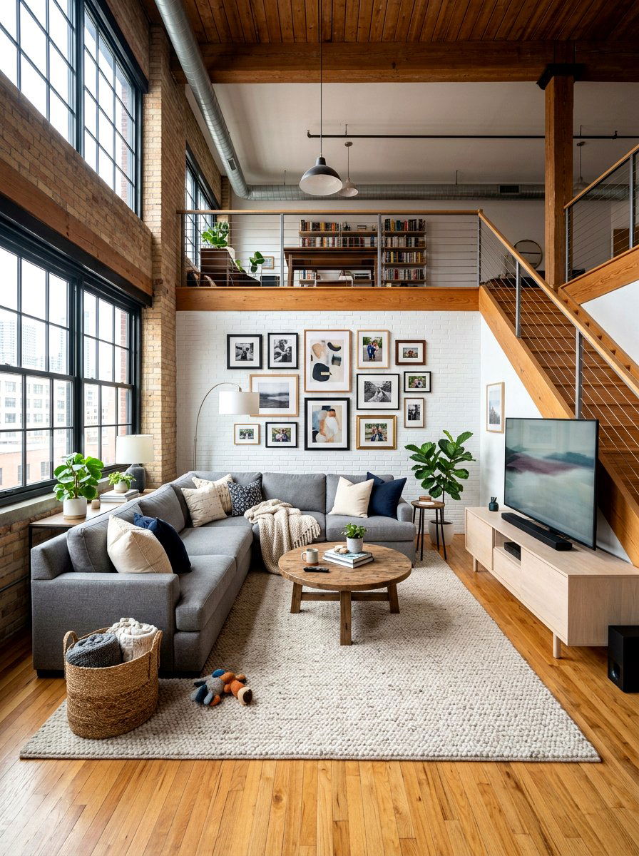 Living Room Loft - 30 upstairs loft ideas