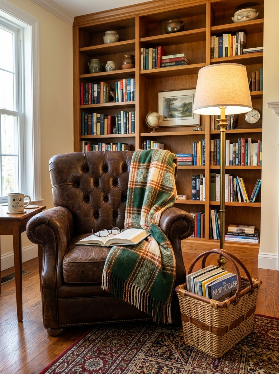 Living Room Magazine Basket - 30 woven basket decor ideas