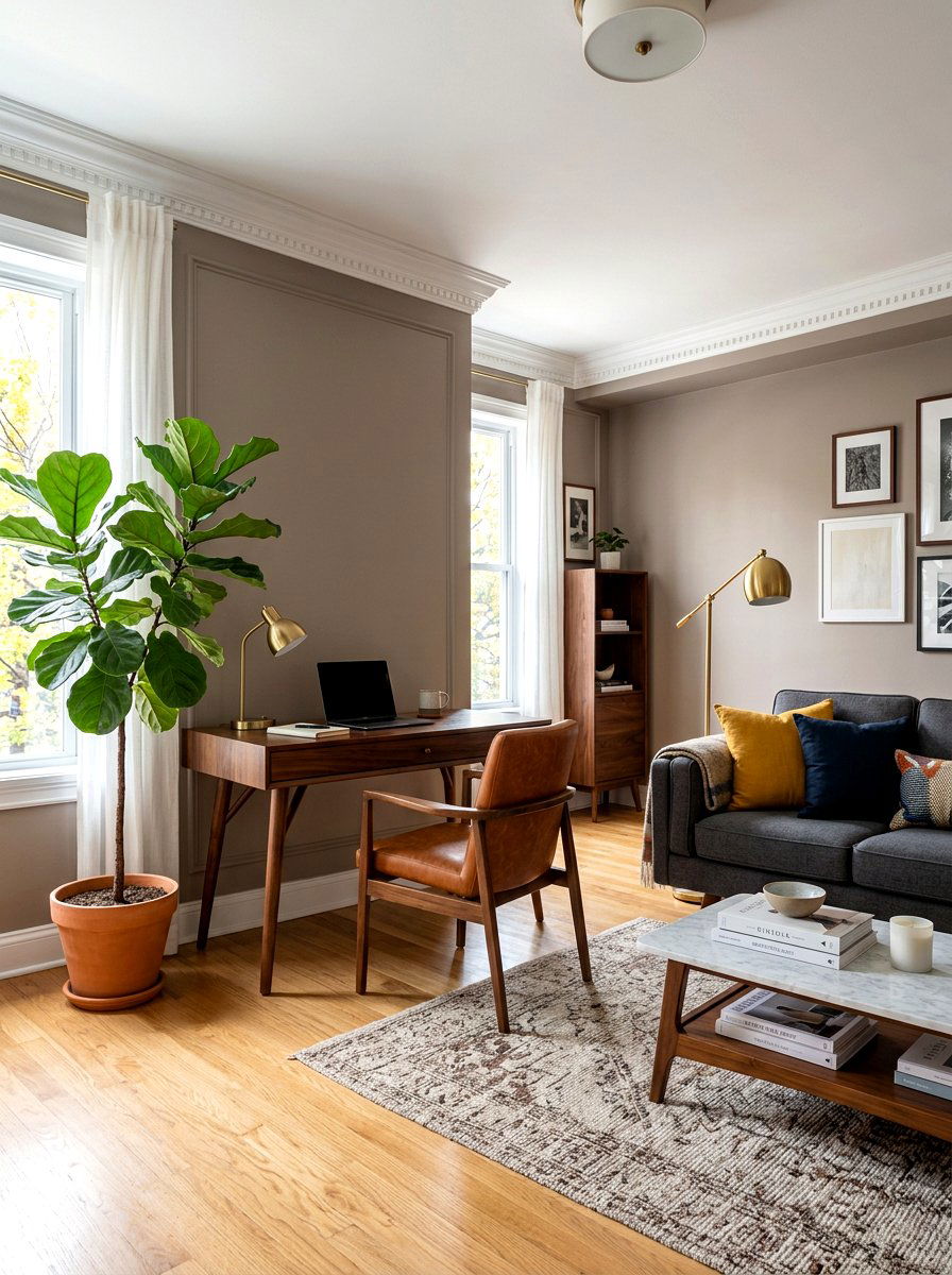 Living Room Office - 30 home office ideas