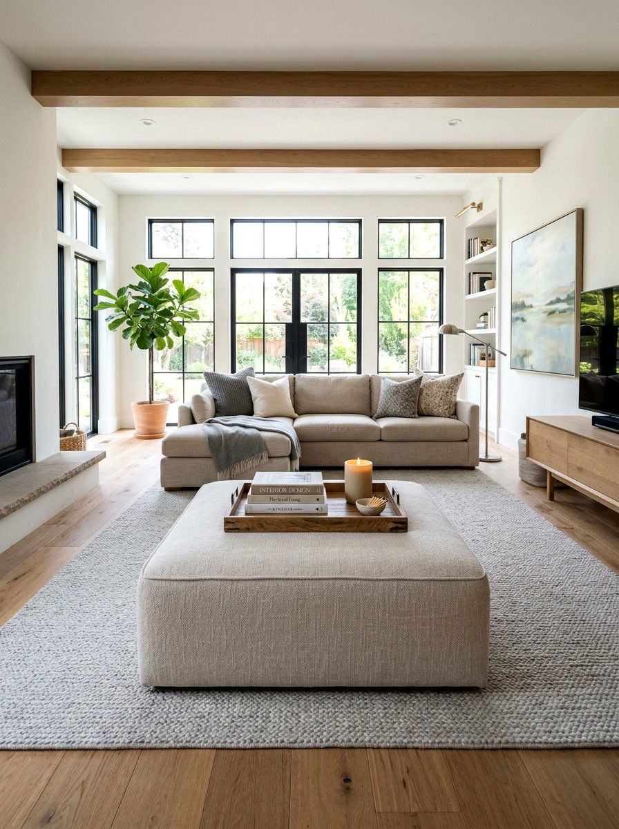 Living Room Ottoman Coffee Table - 30 ottoman styling ideas