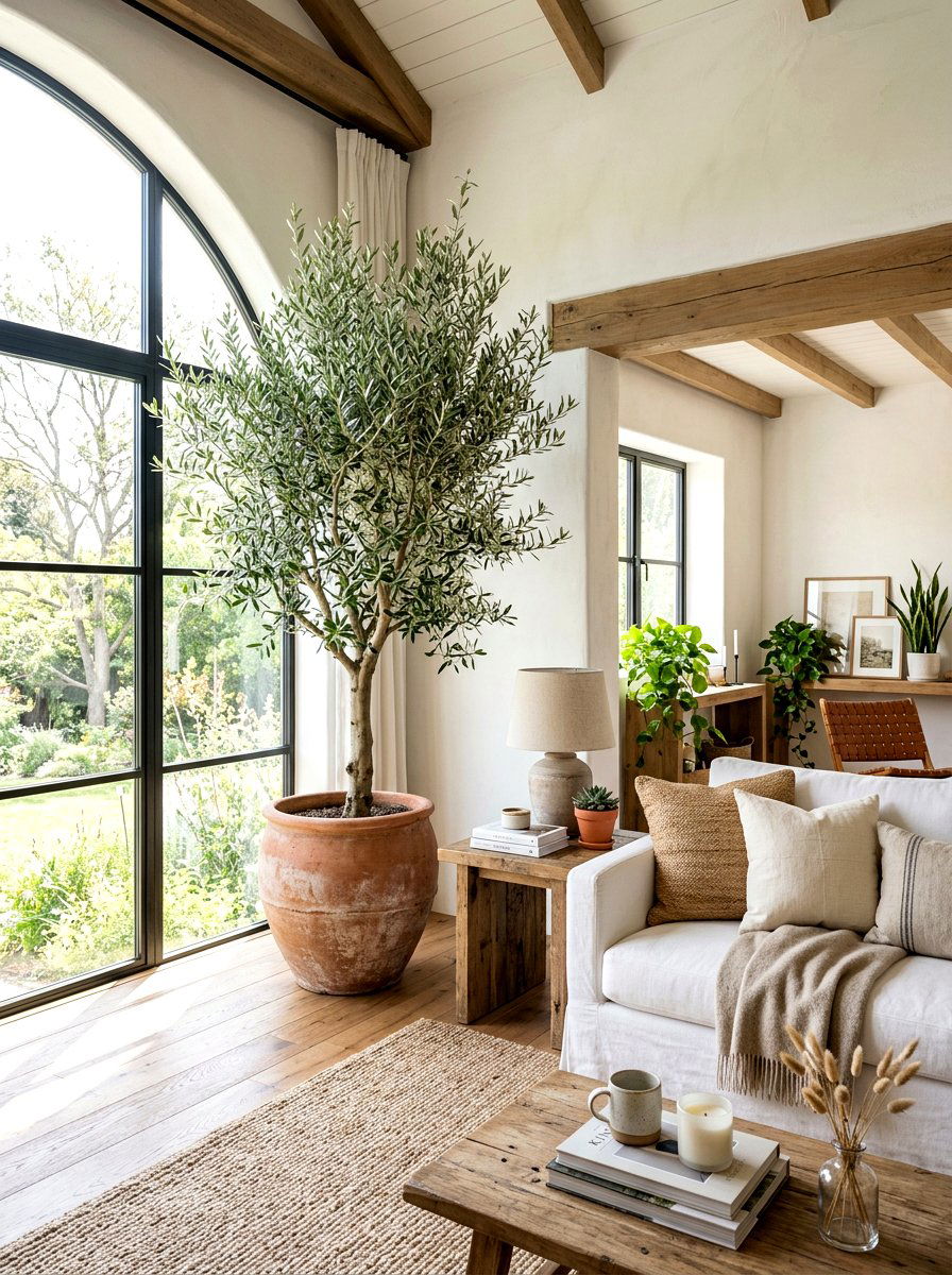 Living Room Plant - 30 rustic living room ideas