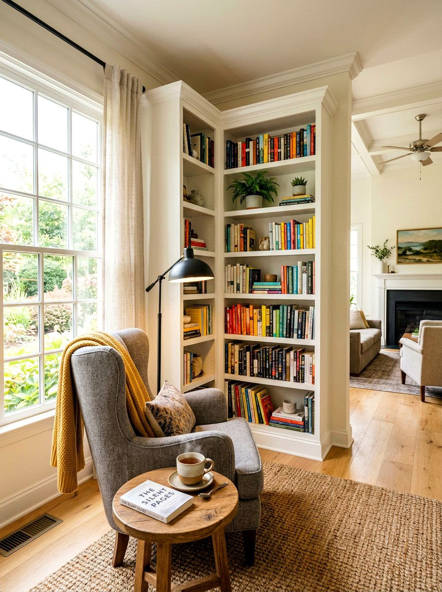 Living Room Reading Nook - 30 library style living room ideas