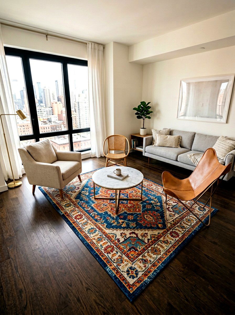 Living Room Rug Under Coffee Table - 30 area rug placement ideas