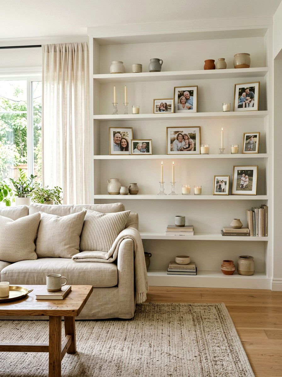 Living Room Shelf Decor - 30 shelf styling ideas