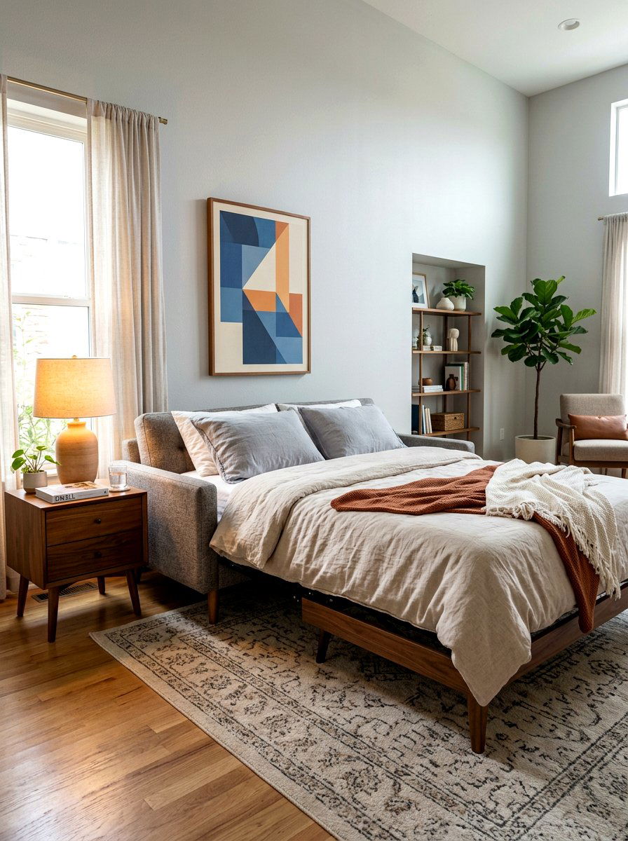 Living Room Sofa Bed - 30 flexible apartment furniture ideas