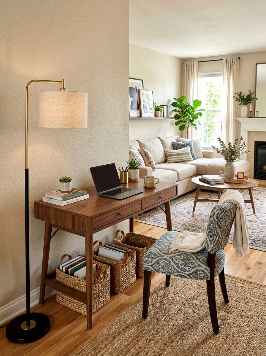 Living Room Study Area - 30 study hall nook ideas