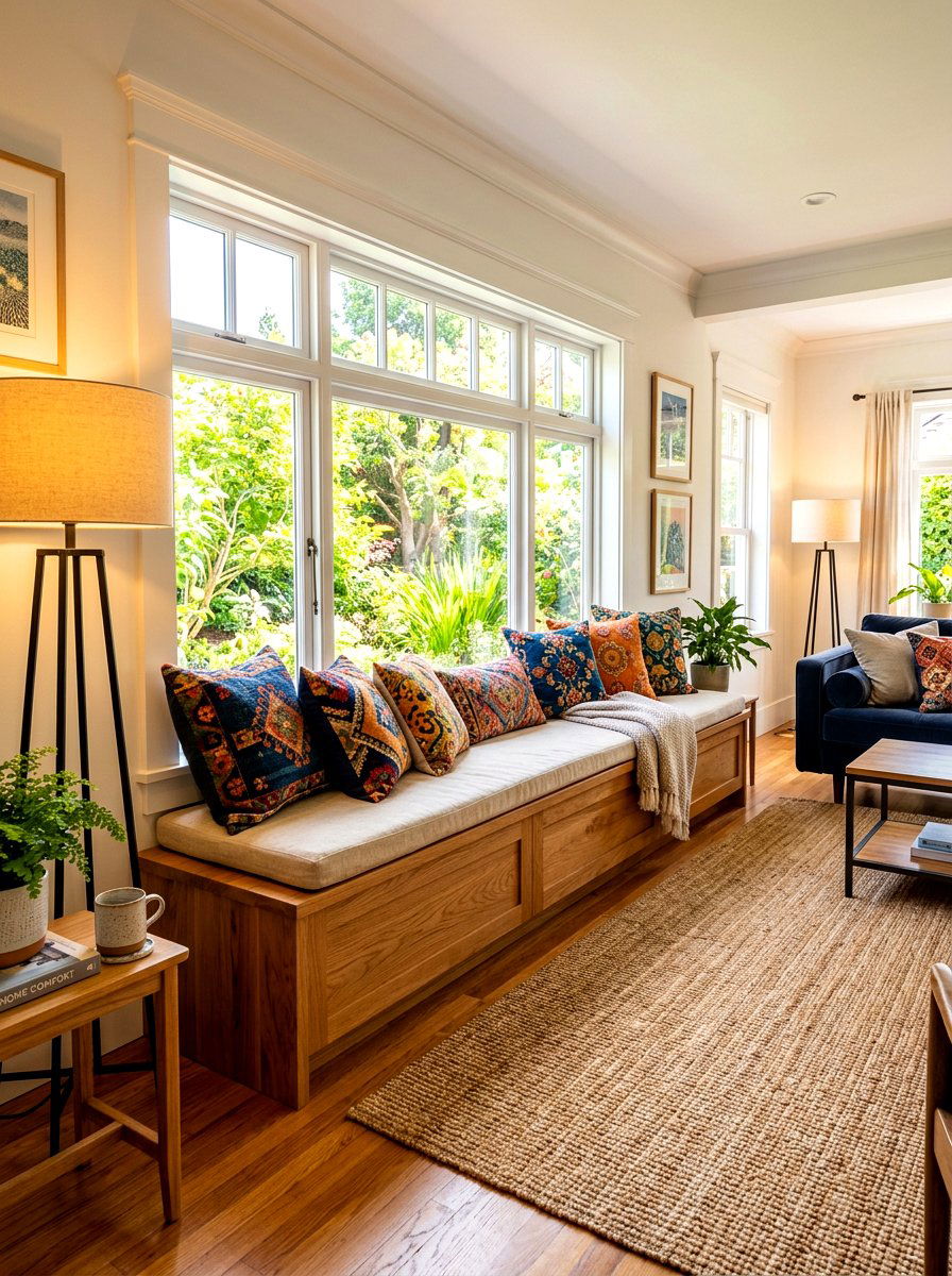 Living Room Window Bench - 30 bay window seating ideas