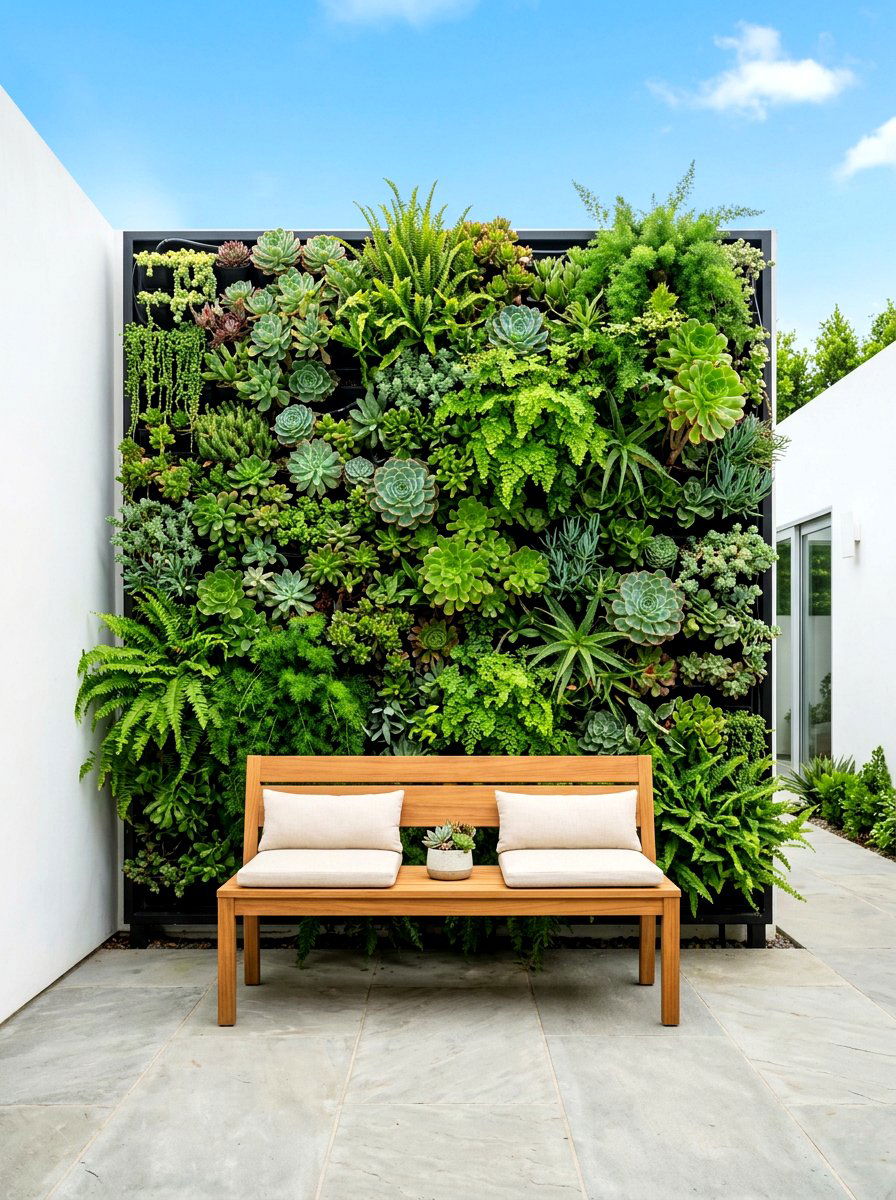 Living Wall Privacy Screen - 30 private patio screen ideas