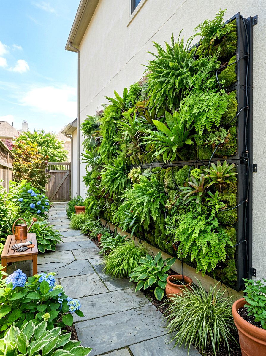 Living Wall System - 30 side yard privacy fence landscaping ideas