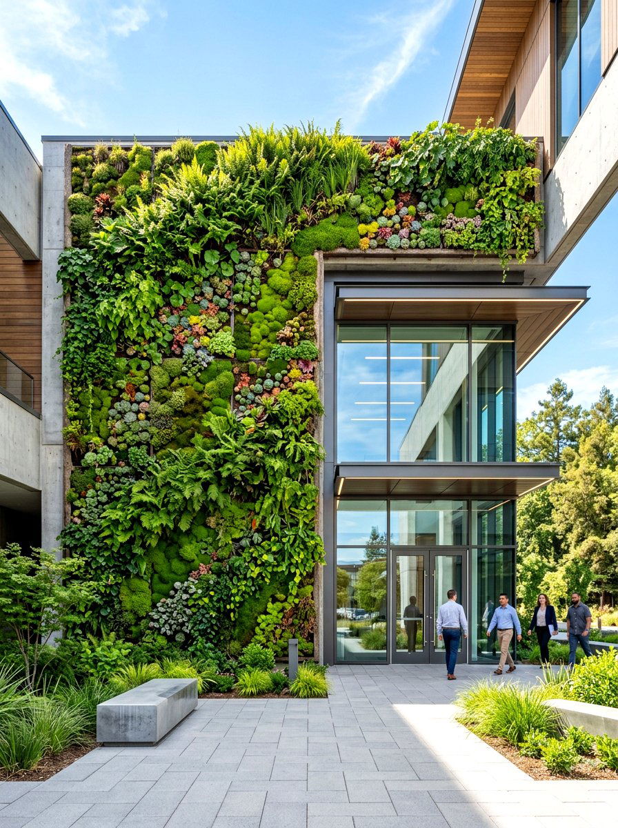 Living Wall Vertical Garden - 30 front yard privacy ideas