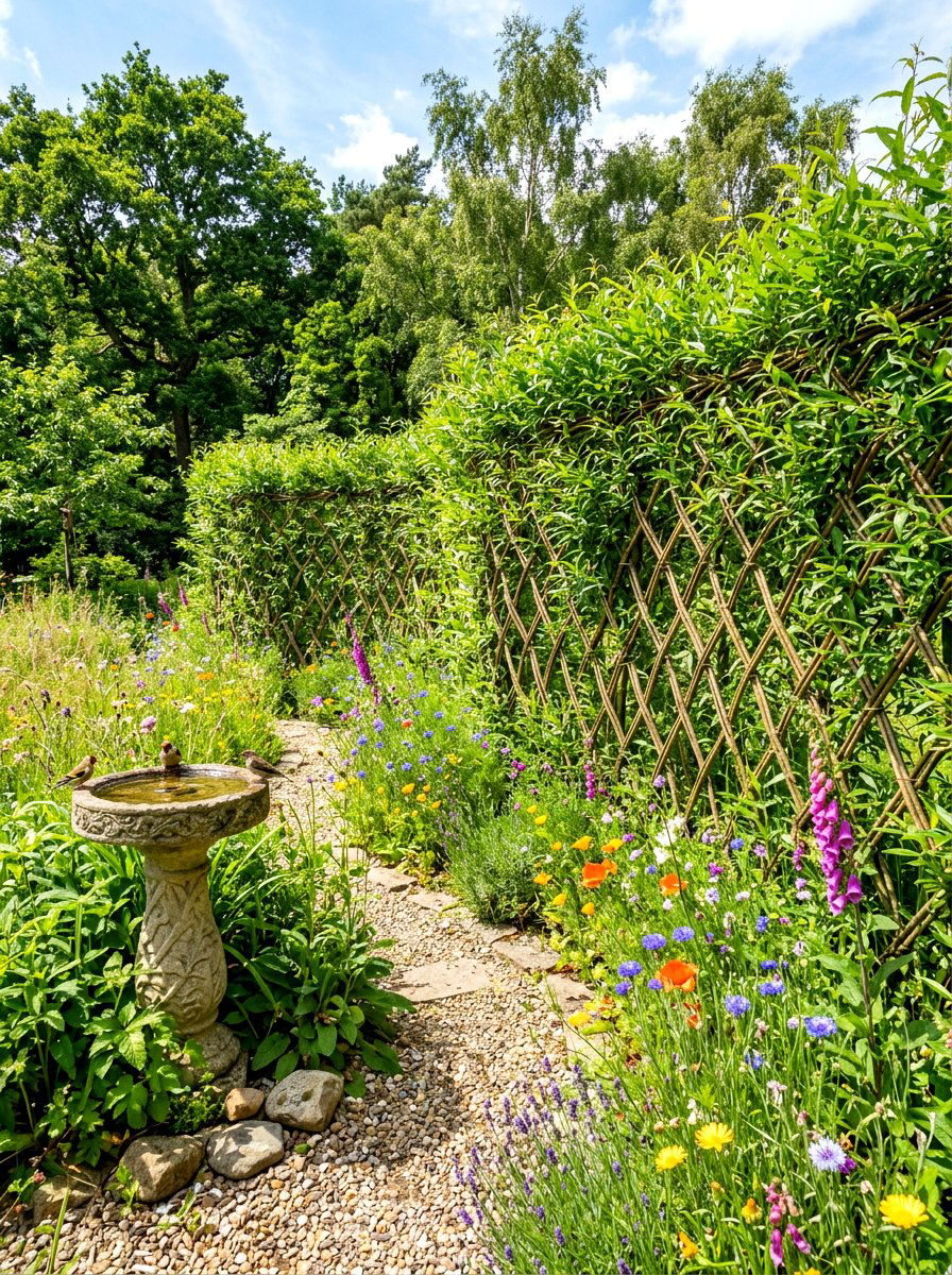 Living Willow Fence - 30 cheap fence ideas