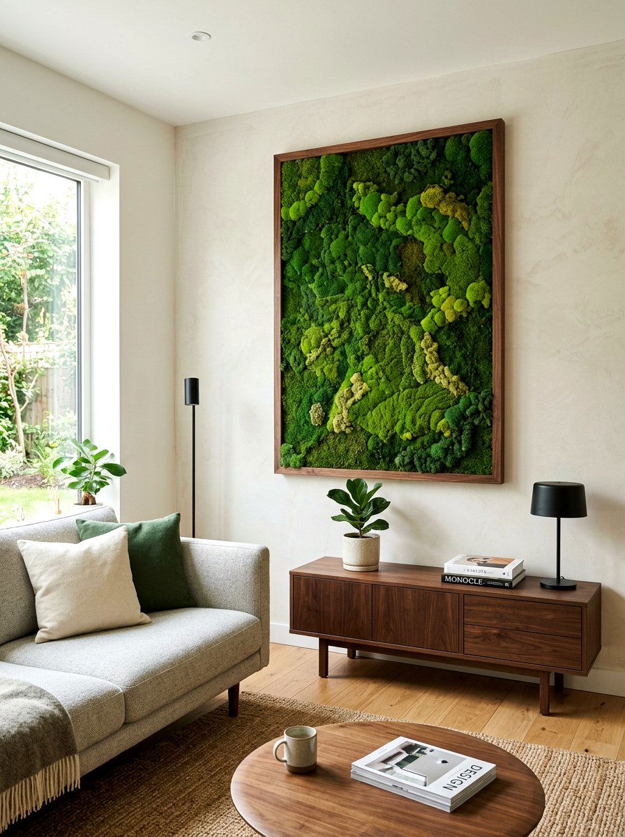 Living moss wall - 30 apartment garden ideas