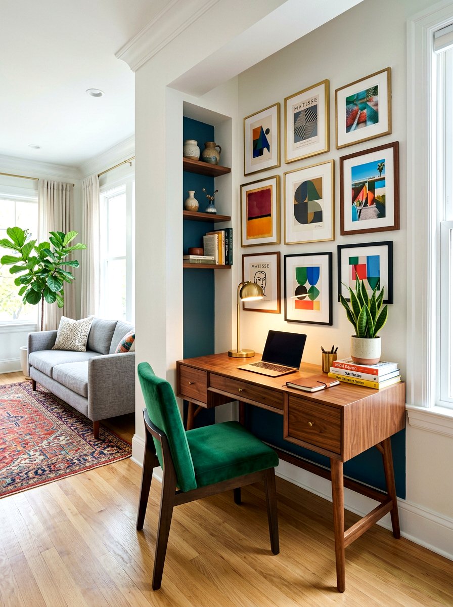 Living room alcove desk - 30 homework nook ideas