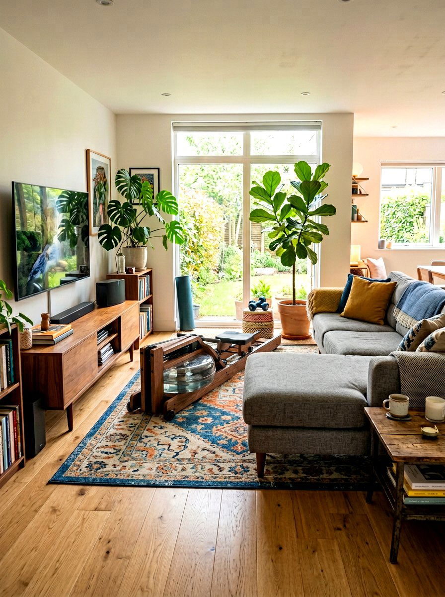 Living room gym - 30 home gym ideas