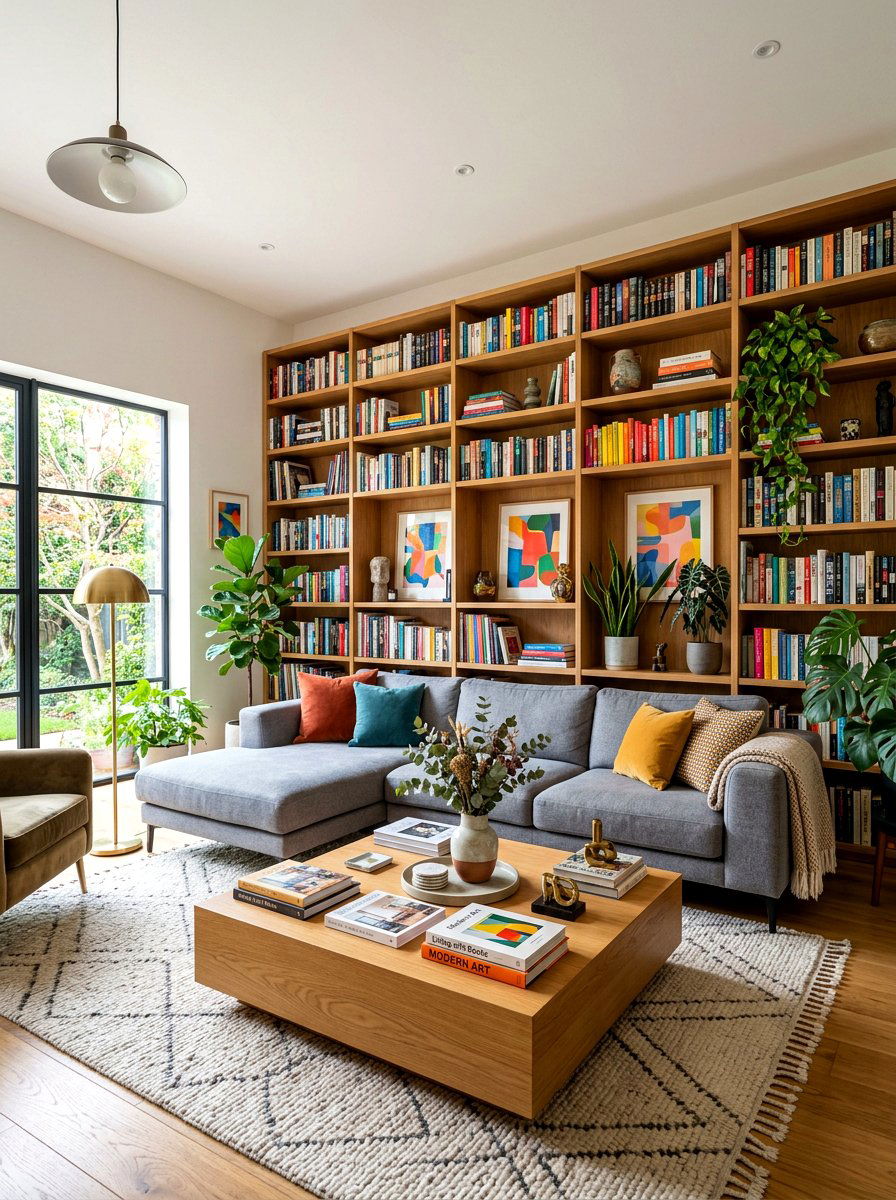 Living room library - 30 home library ideas