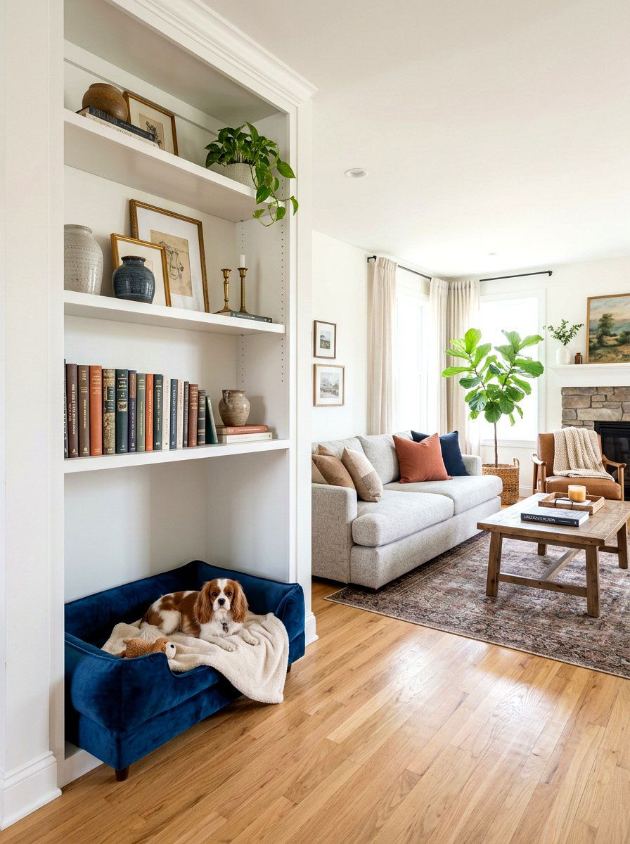 Living room pet nook - 30 pet room ideas