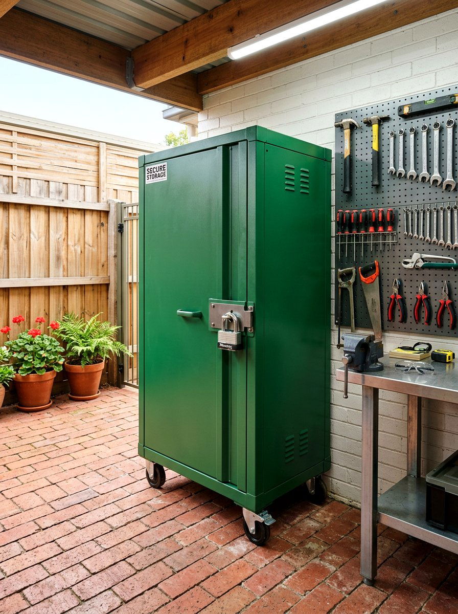 Lockable Tool Cabinet - 30 patio storage cabinet ideas
