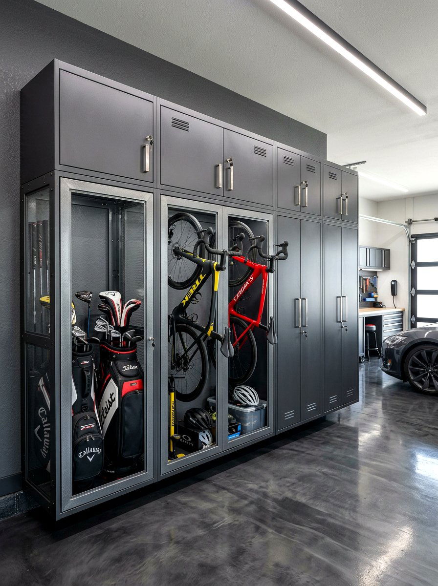 Locked Garage Storage Cabinets - 30 garage sports equipment storage ideas