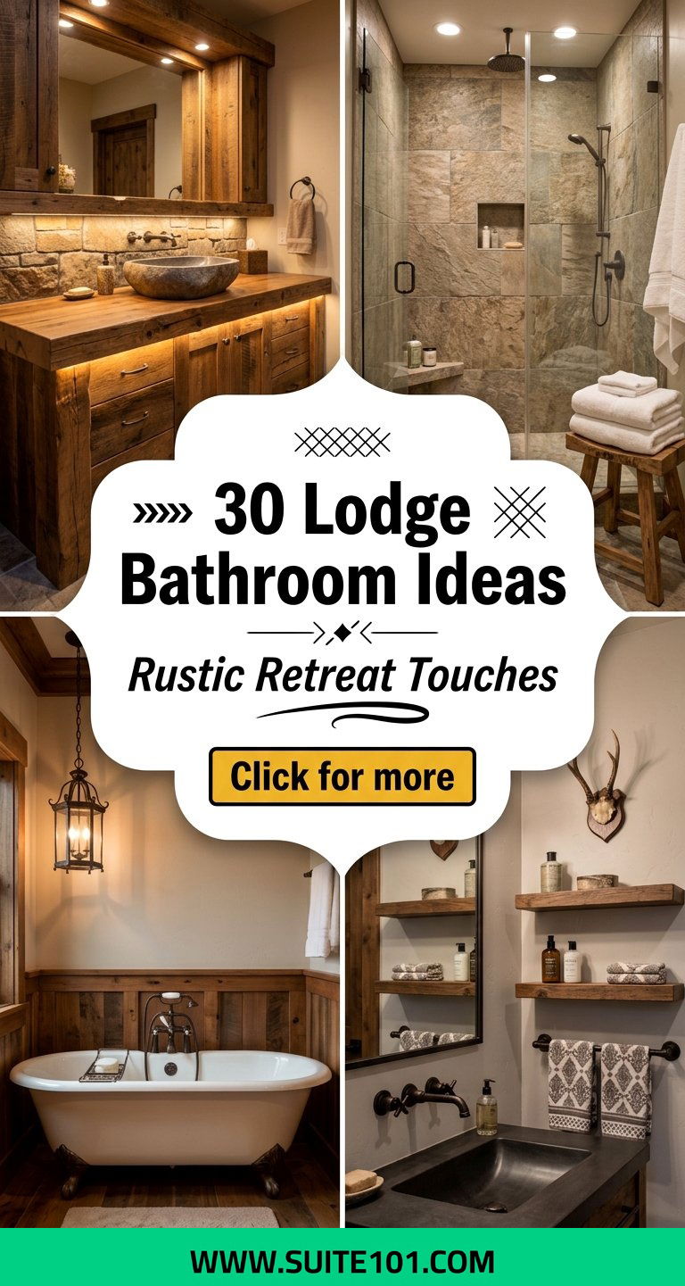 Lodge Bathroom Ideas 30 Rustic Retreat Touches Youll Love - Lodge Bathroom Ideas: 30 Rustic Retreat Touches You'll Love