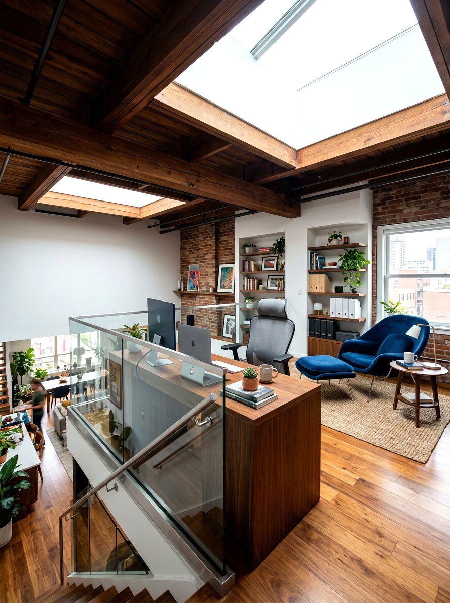 Loft Area Office - 30 office nook ideas
