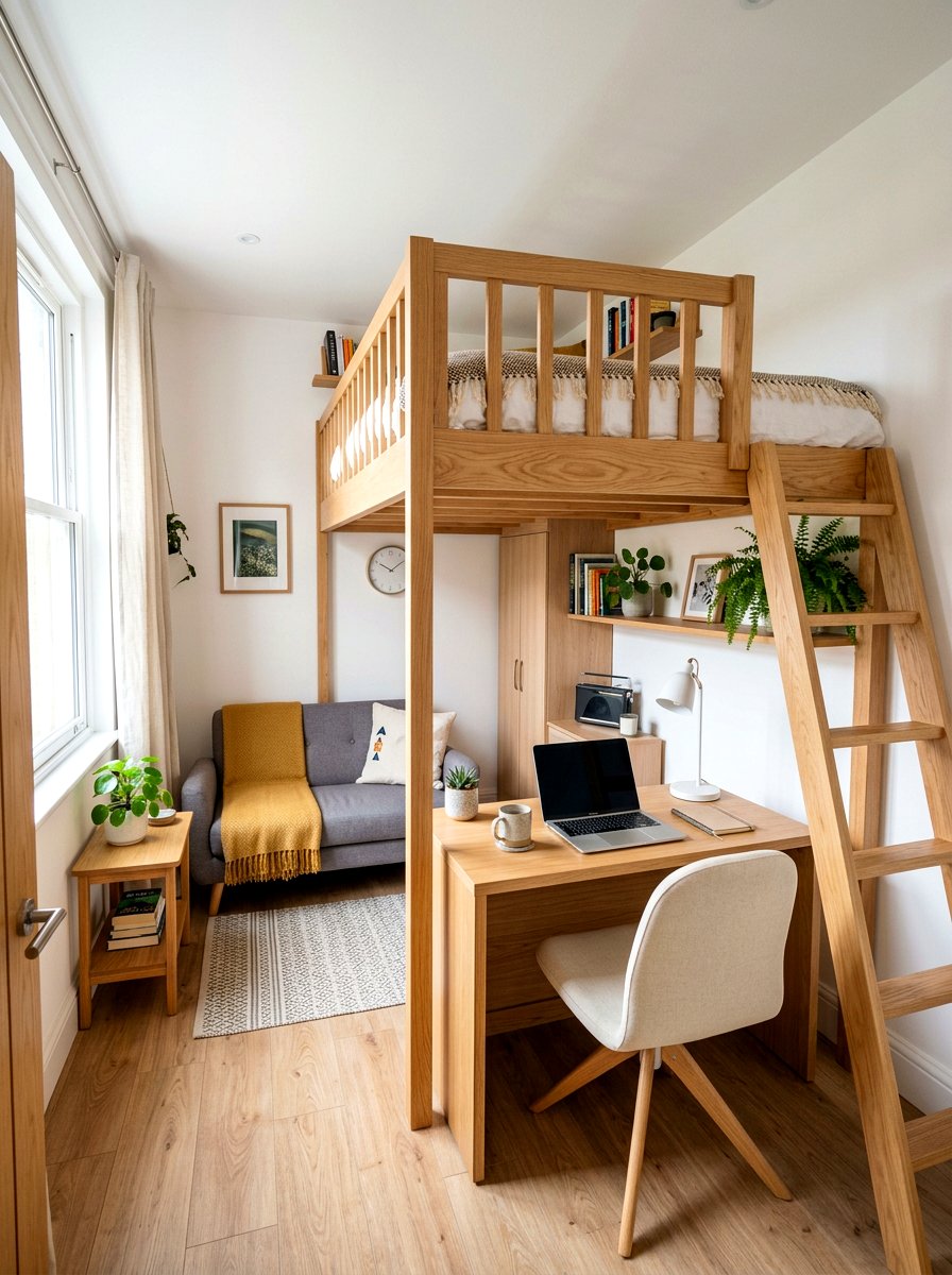 Loft Bed - 30 micro apartment decor ideas