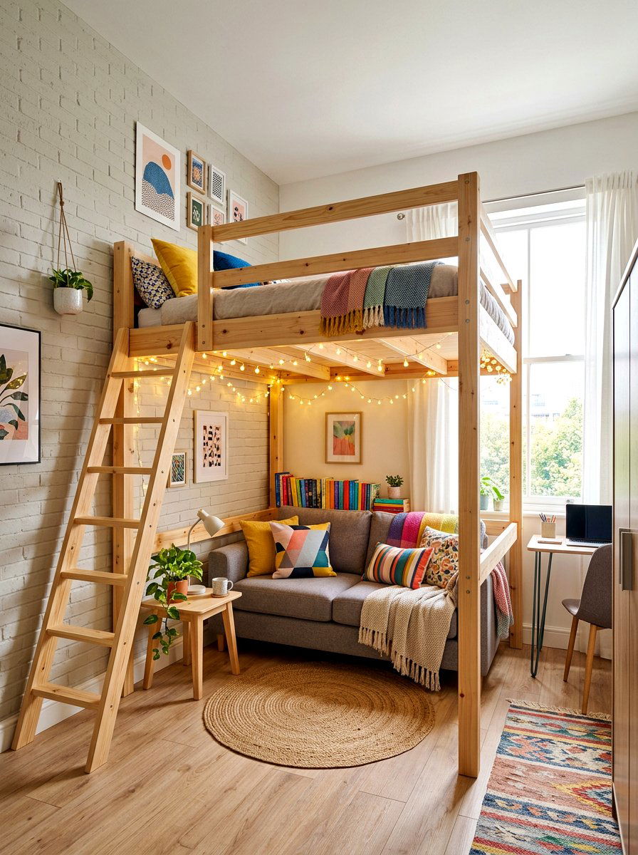 Loft Bed Bedroom - 30 dreamy girly bedroom ideas