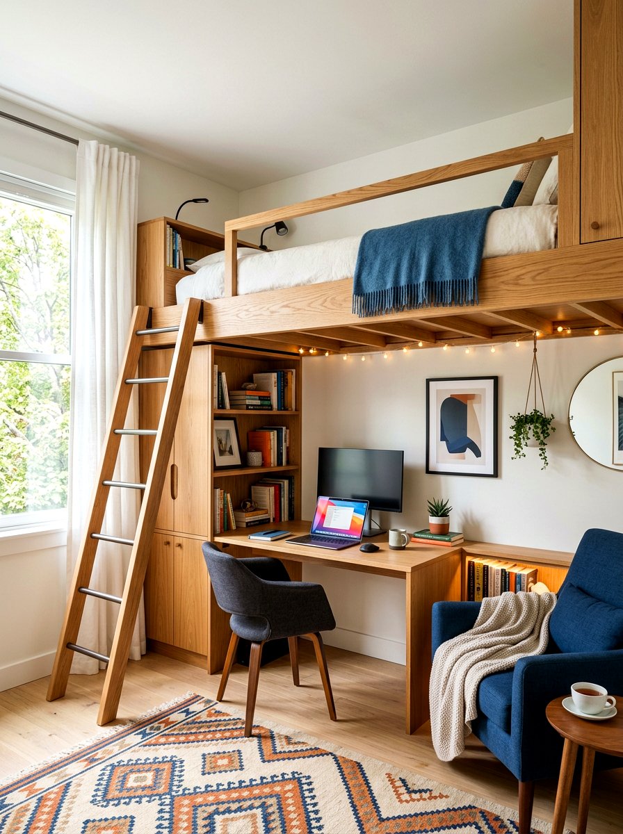 Loft Bed Desk Guest Room - 30 guest bedroom office combo ideas