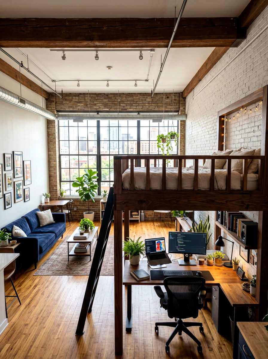 Loft Bed Studio Apartment - 30 alcove studio apartment ideas