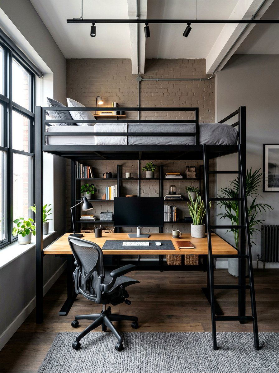 Loft Bed Study - 30 Pinterest kids room ideas