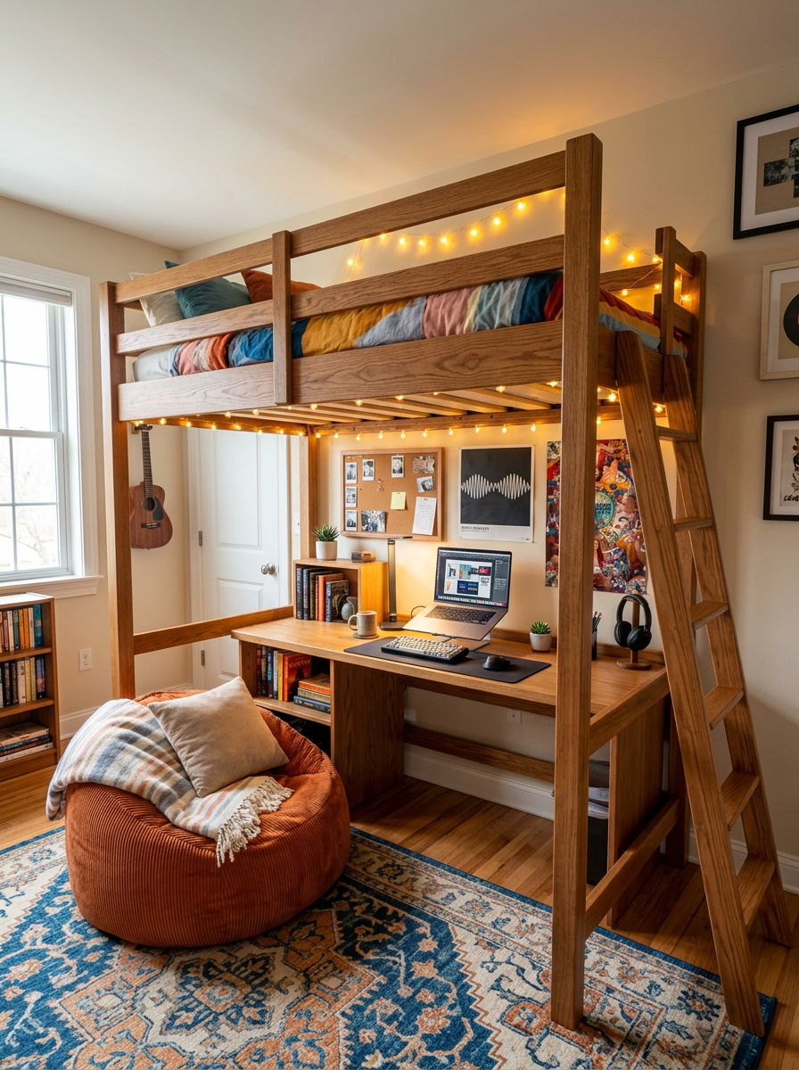 Loft Bed With Desk - 30 homework studio kids ideas