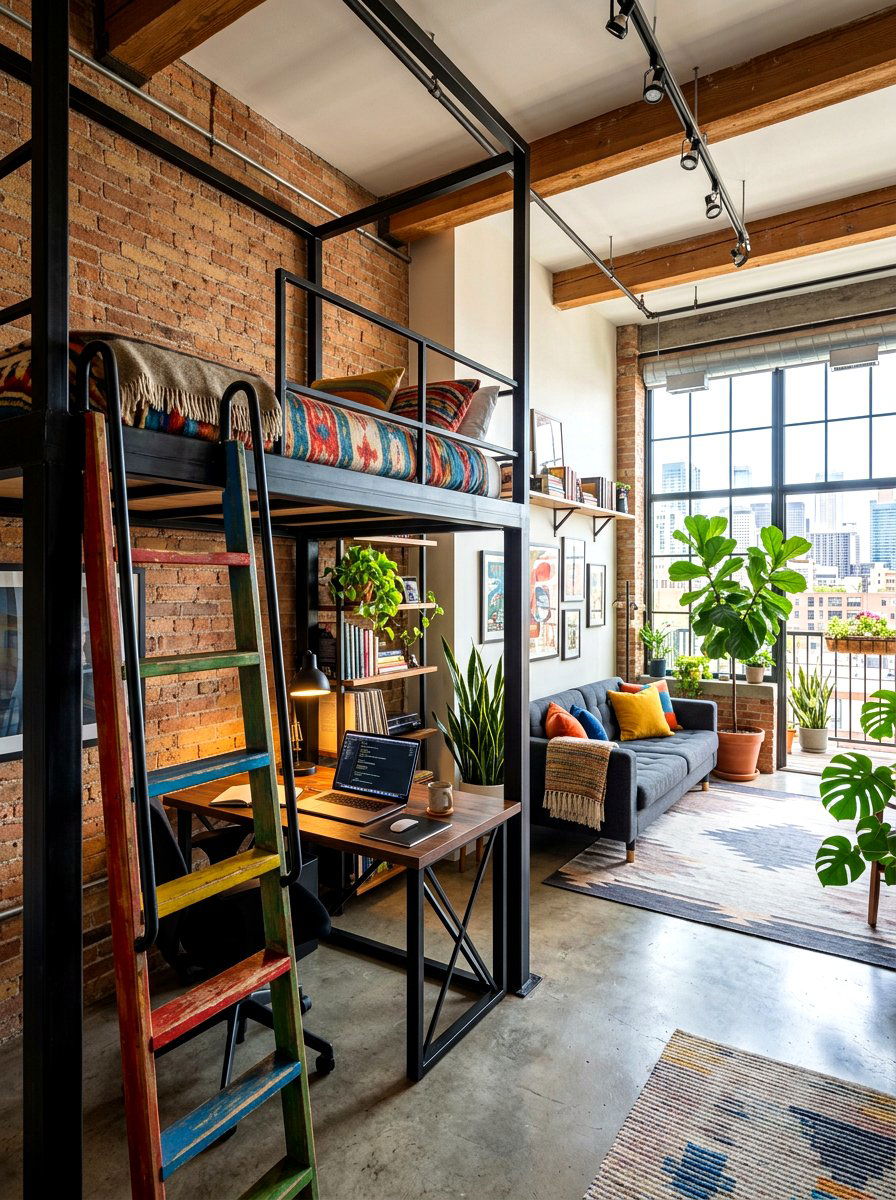 Loft Bed With Desk - 30 storage bed apartment ideas