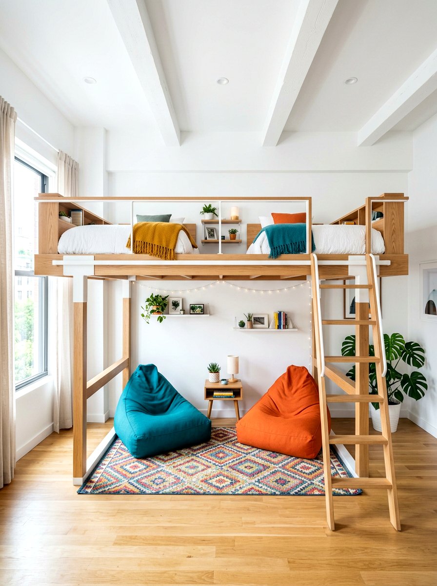 Loft Beds For Two - 30 shared sibling room ideas