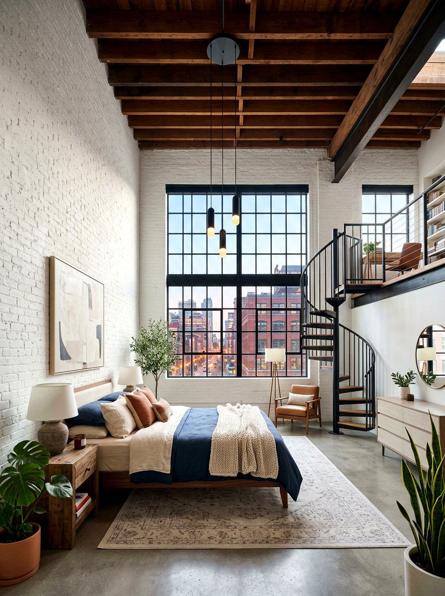Loft Style Bedroom - 30 light and airy bedroom ideas