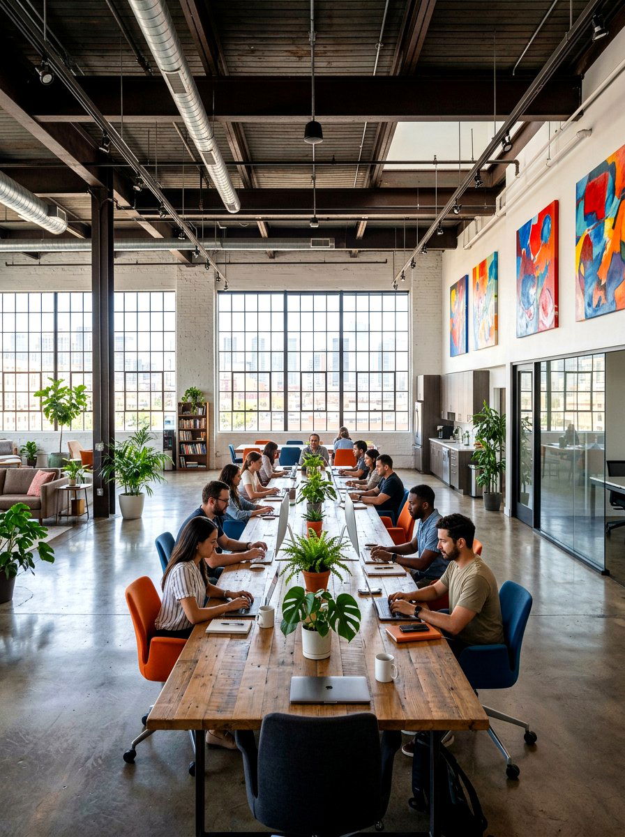 Loft Style Office - 30 masculine office ideas