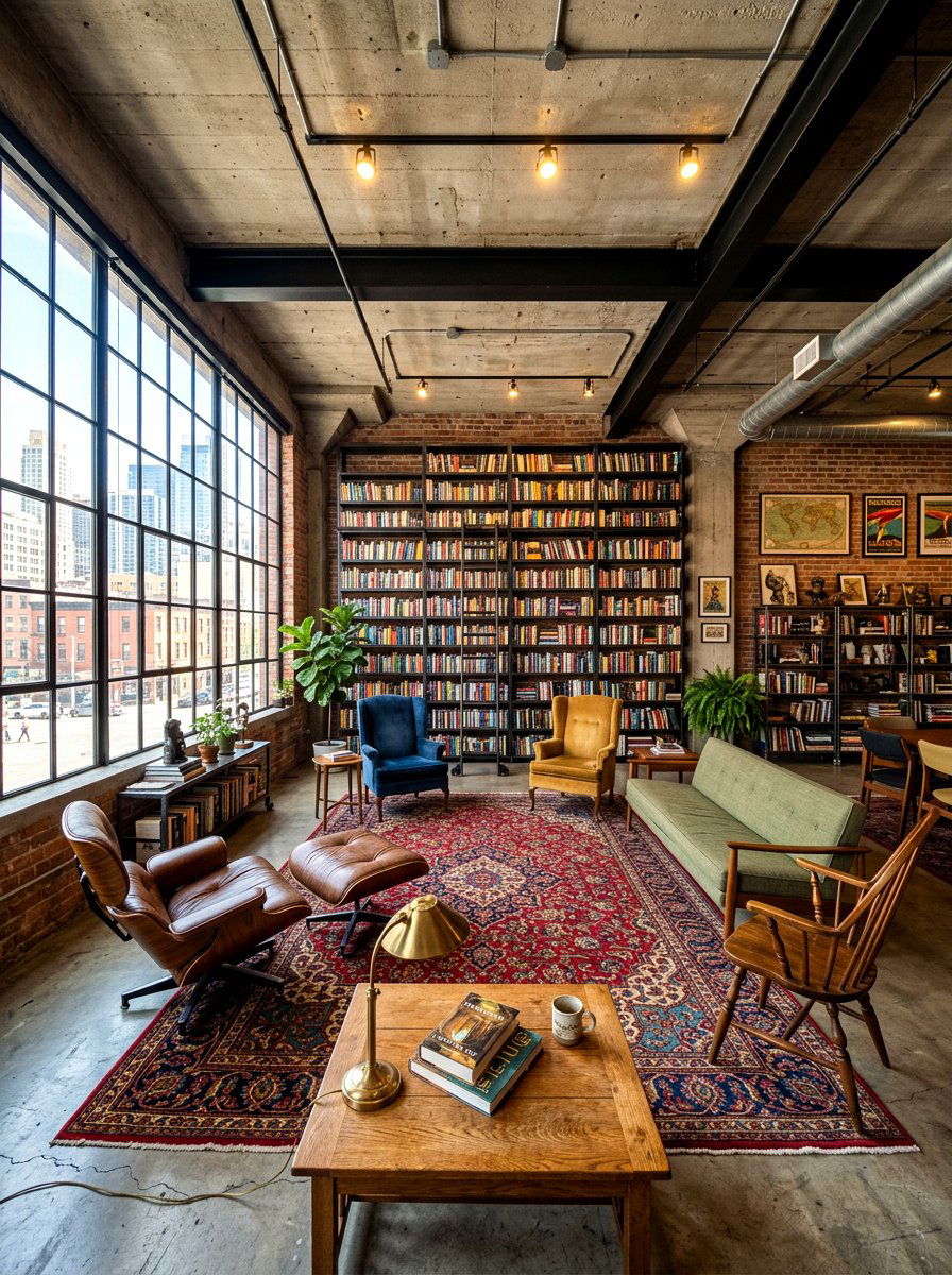 Loft Style Reading Salon - 30 reading salon living room ideas