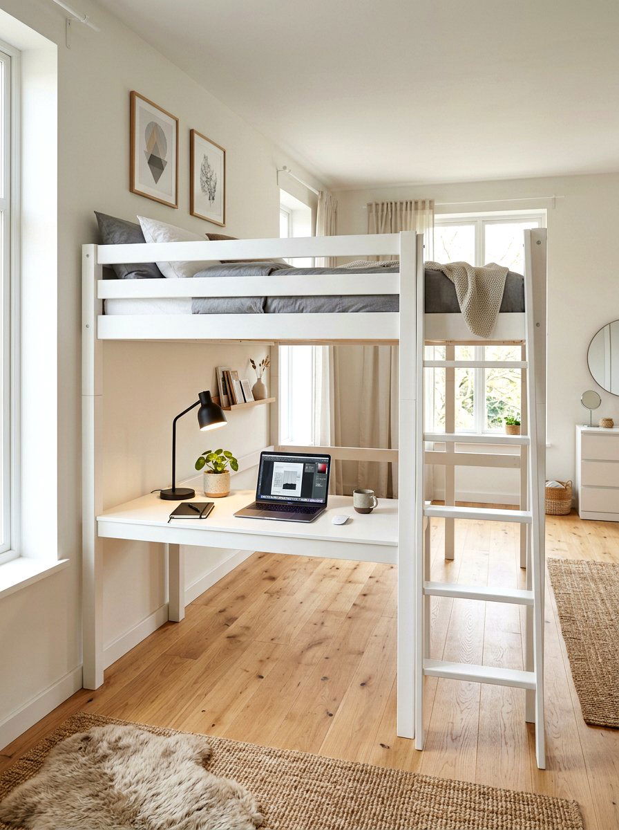 Loft bed with desk - 30 loft bed ideas