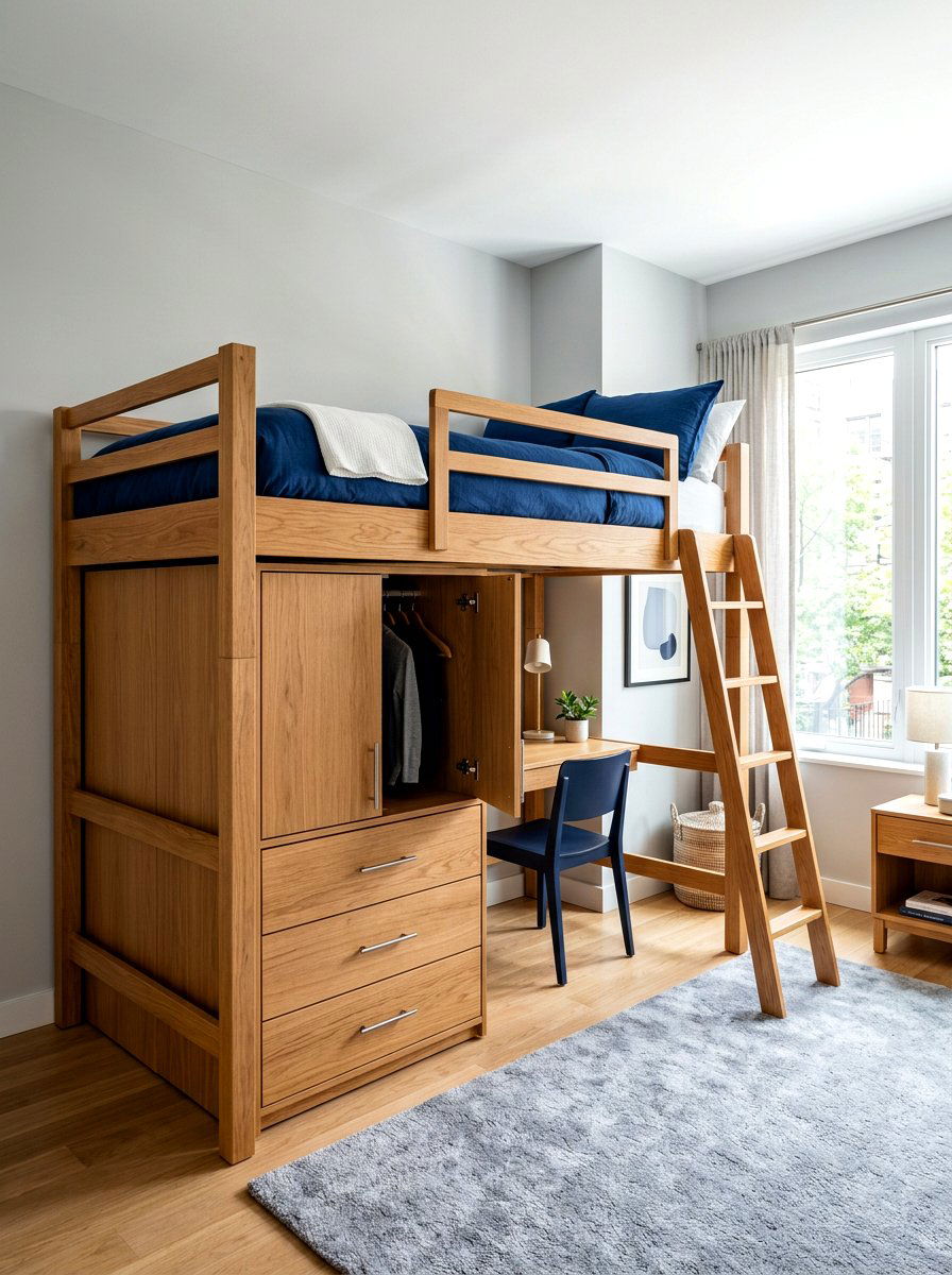 Loft bed with storage - 30 loft bed ideas