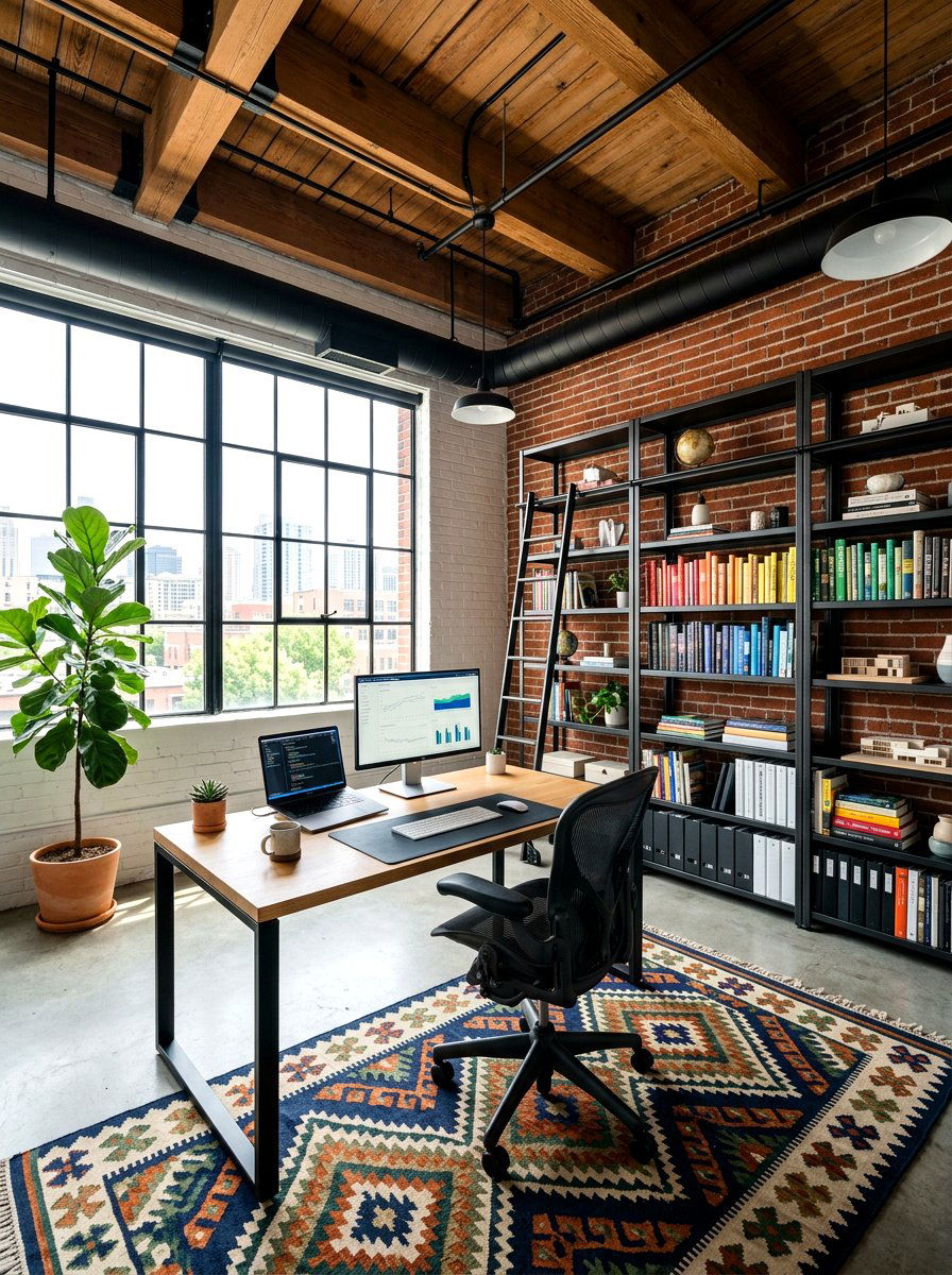 Loft home office space - 30 loft apartment ideas