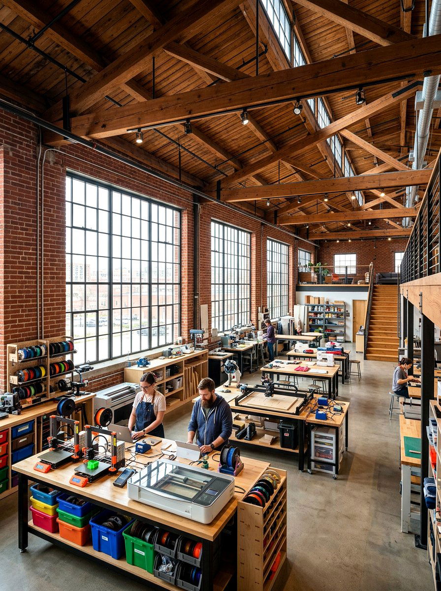 Loft maker space - 30 maker space ideas
