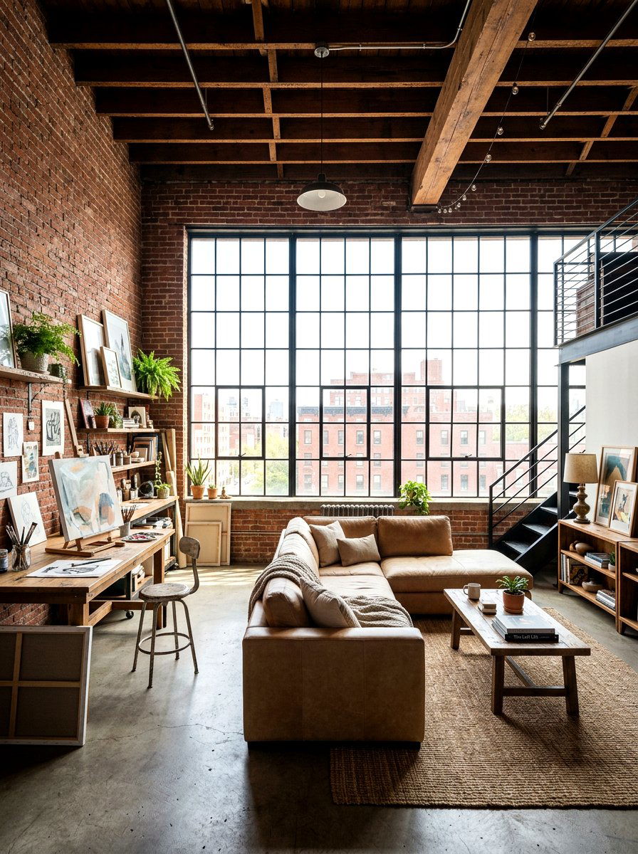 Loft style brick wall - 30 brick accent wall ideas