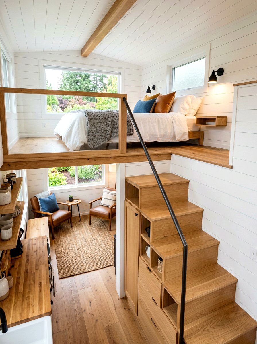 Lofted bedroom tiny house - 30 tiny house ideas