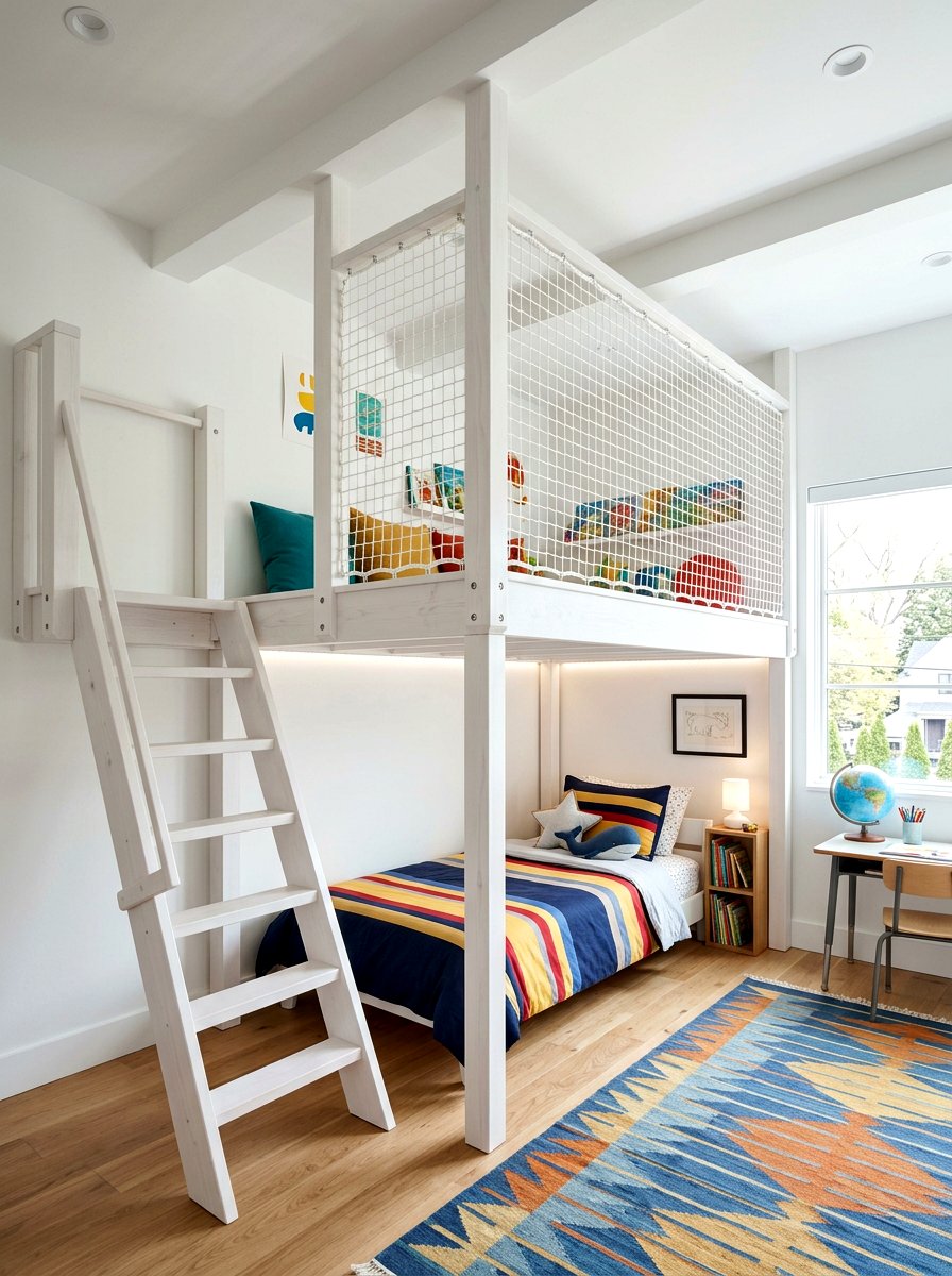 Lofted play space - 30 boys bedroom decor ideas