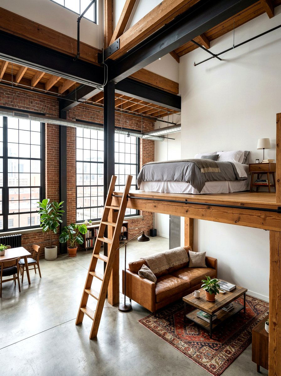 Lofted sleeping area - 30 small apartment storage ideas