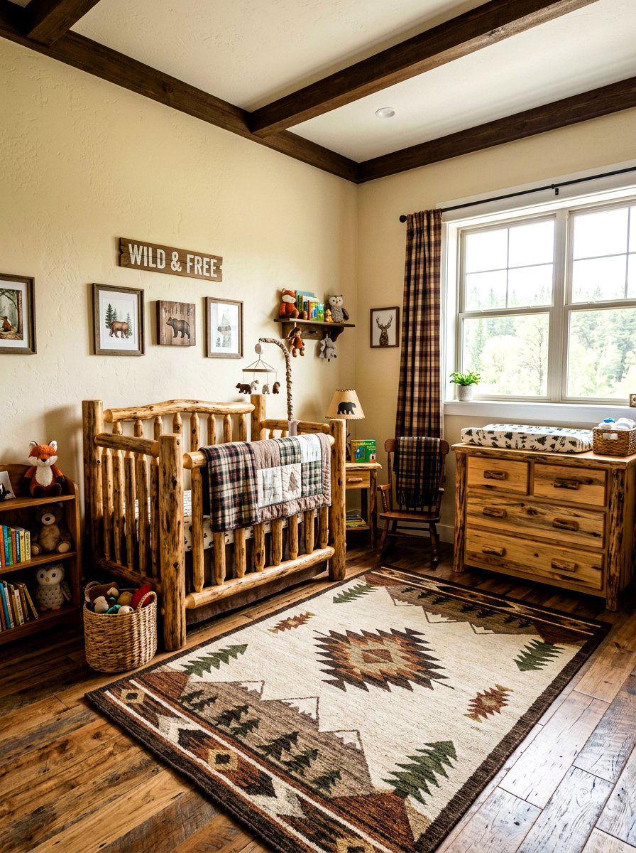 Log Cabin Furniture - 30 woodland nursery ideas