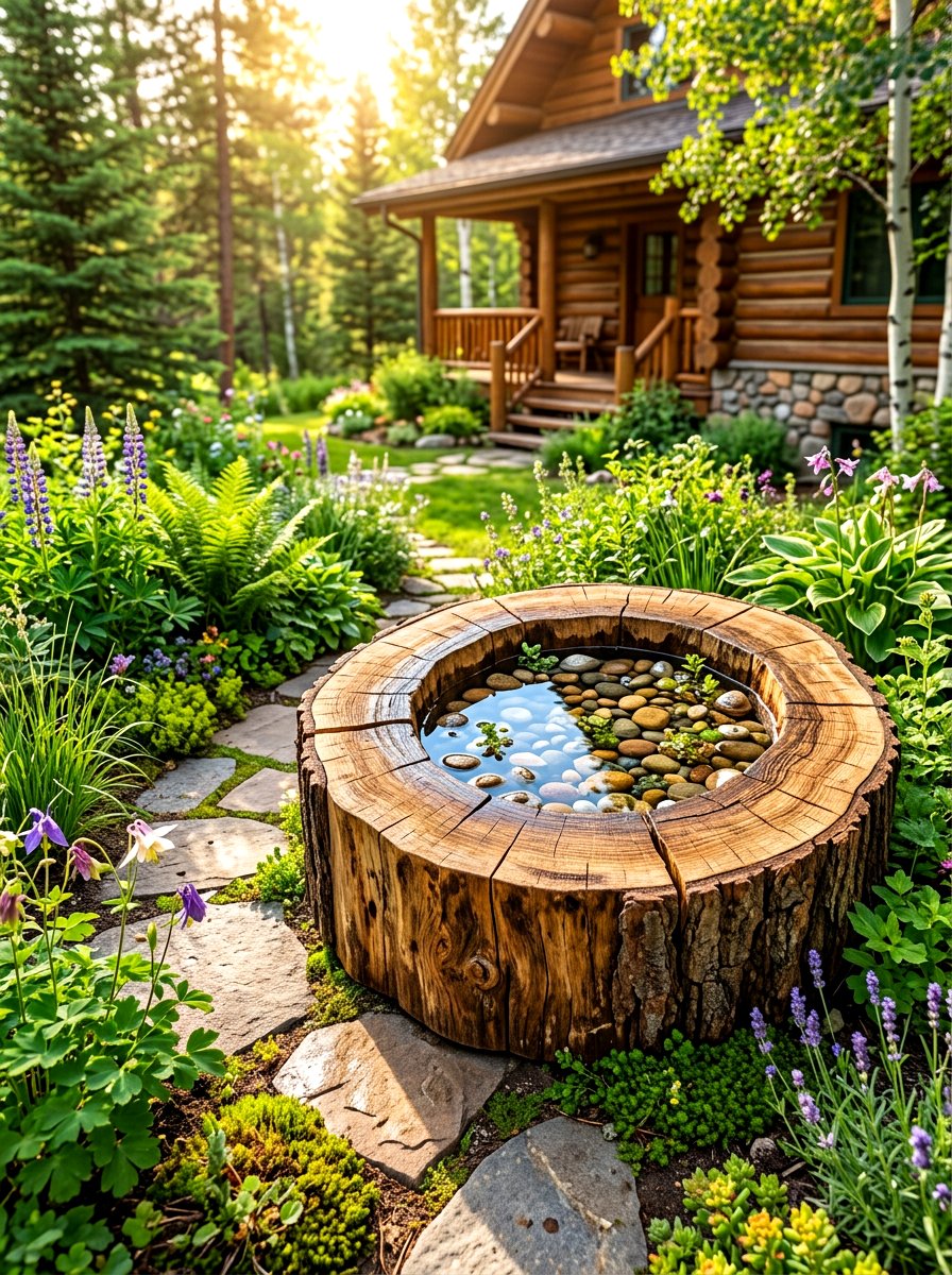 Log Slice - 30 butterfly puddling station ideas