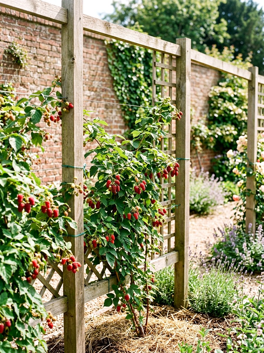 Loganberry Trellis System - 30 berry garden ideas
