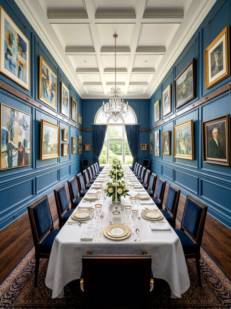 Long Continuous Picture Rail - 30 dining room picture ledge ideas